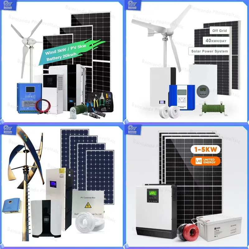 Wind Solar Hybrid Kit - Kit d'énergie solaire éolienne 3KW avec