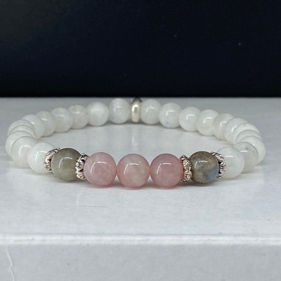 Renewable Energy Lab - Nouveau Bracelet pierre de lune, labradorite