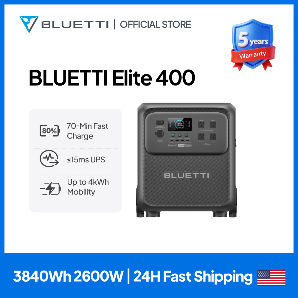 Lifepo4 Battery Pack - BLUETTI Elite 400 2600W 3840Wh Station