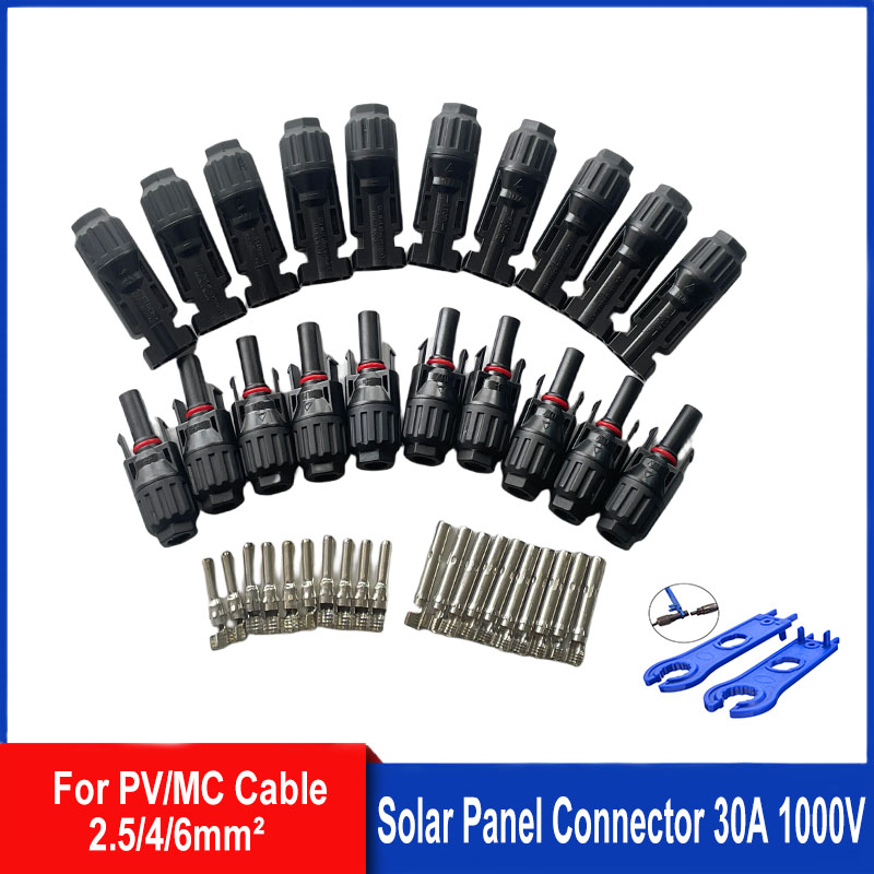 Solar Cable Mc4 Connector - 5/10 paires de connecteurs solaires, fiches
