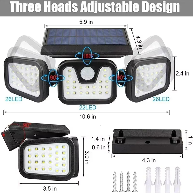 Lampe solaire Led avec capteur - Waterproof Junction Box Solar avis et prix