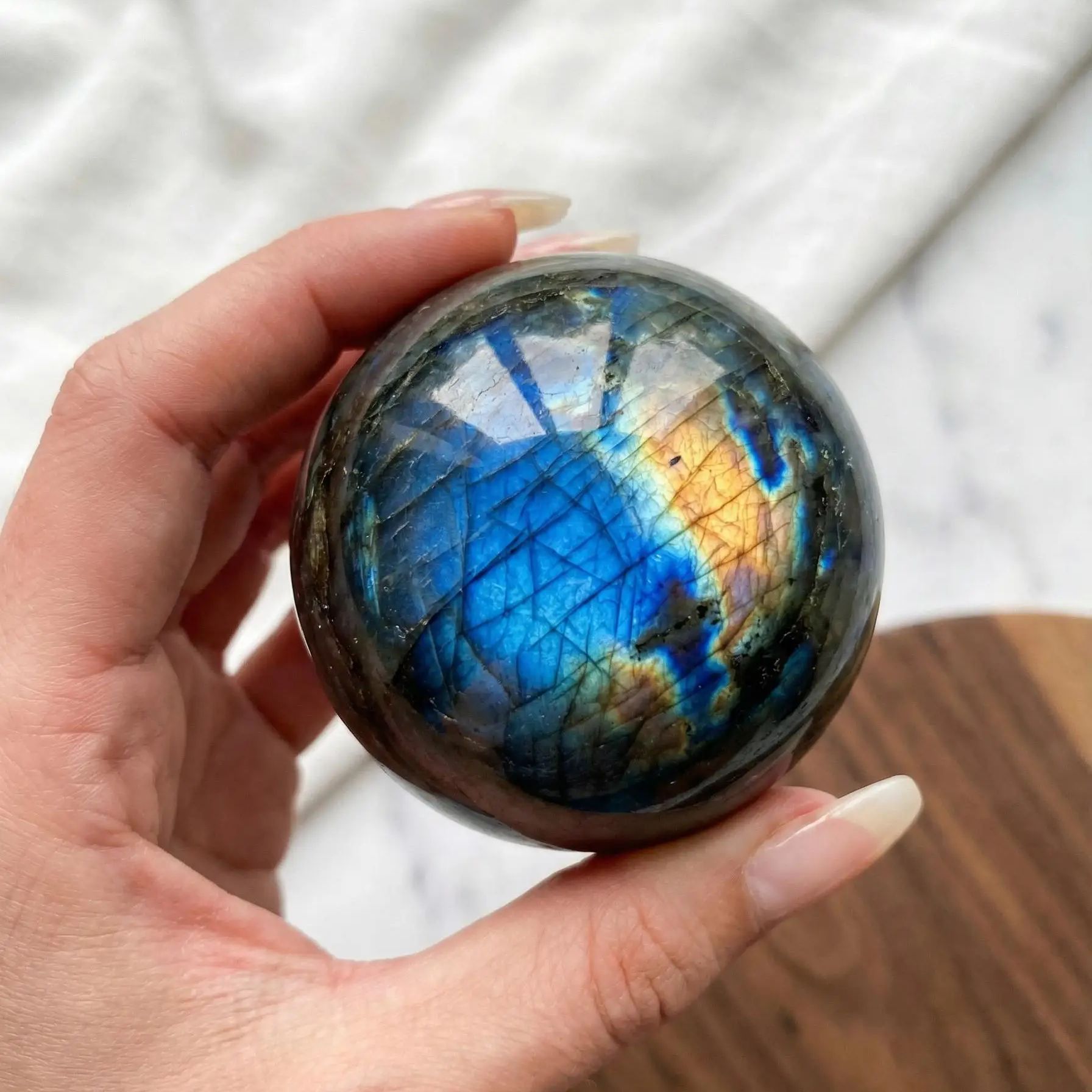 Sphère de labradorite naturell - Renewable Energy Lab avis et prix