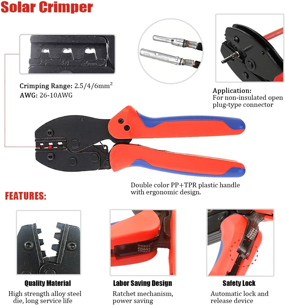 Kit d'outils de sertissage pou - Solar Cable Mc4 Connector avis et prix