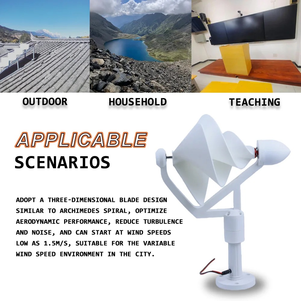 Mini éolienne spirale 50W, gén - Wind Turbine Generator avis et prix